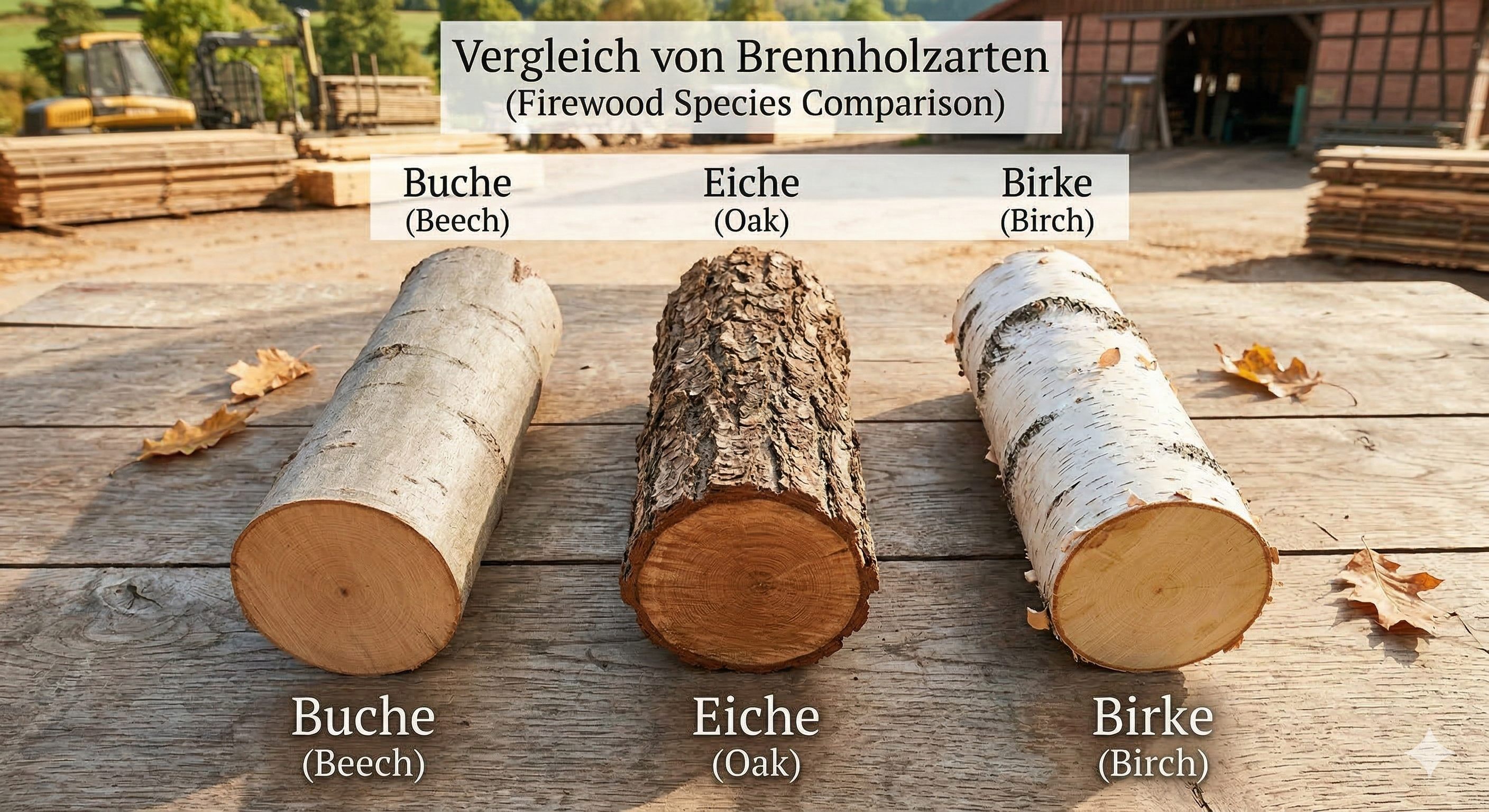 Brennholz Holzarten Vergleich